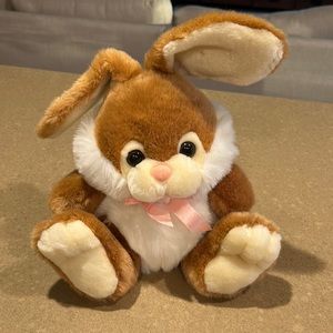 Brown & White Easter Bunny stuffed Animal EASTER